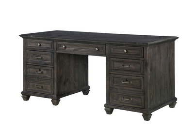 Benhill 66" Desk with Storage - Weathered Coal | Bureau Benhill de 66 po avec rangement - charbon vieilli