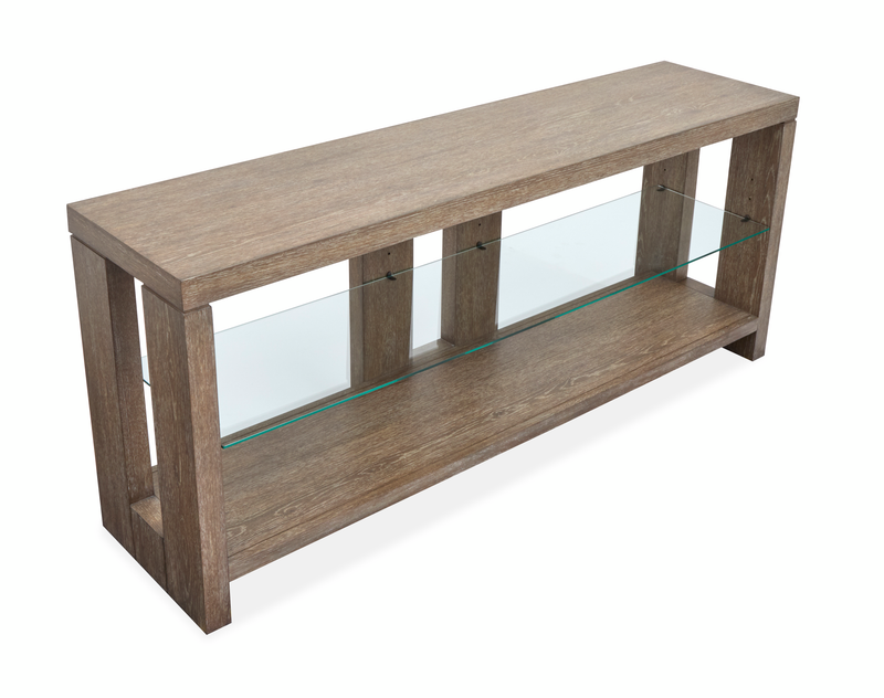 Table de salon Bukley de 64 po avec rangement - brun épicé