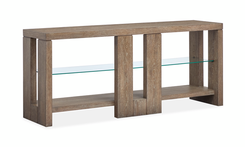 Table de salon Bukley de 64 po avec rangement - brun épicé