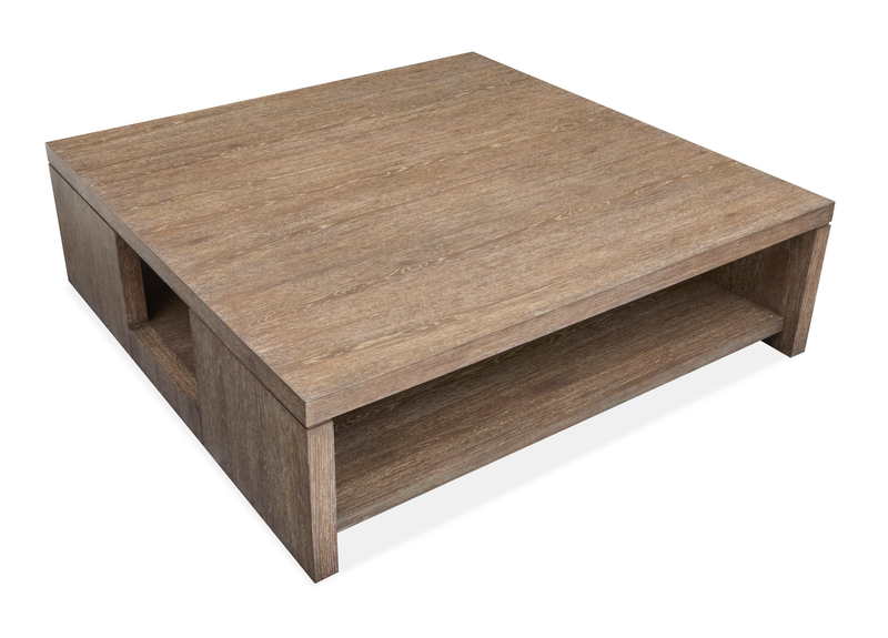 Table à café Bukley de 54 po avec rangement - brun épicé