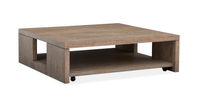 Table à café Bukley de 54 po avec rangement - brun épicé