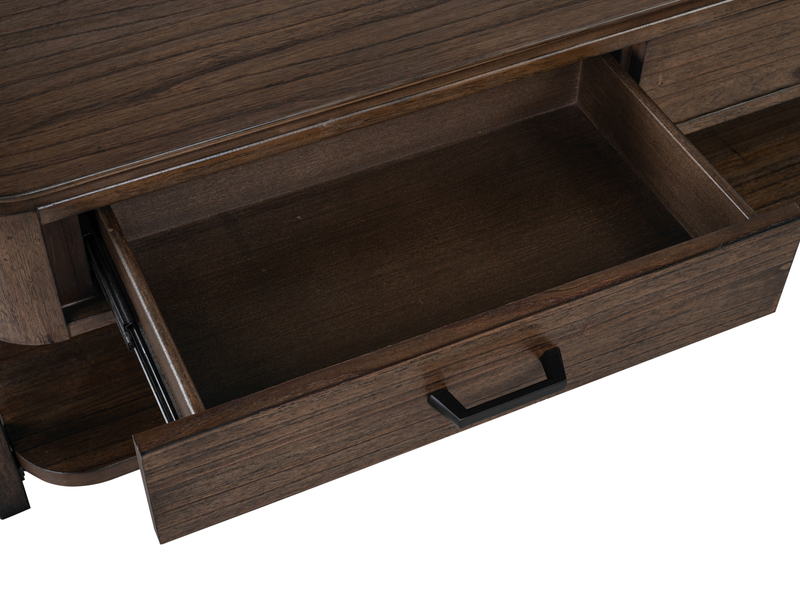 Table à café Camdale de 52,5 po avec dessus relevable et rabattable et rangement - chocolat