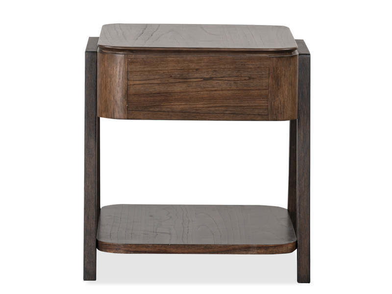 Table de bout Camdale de 22 po avec rangement - chocolat