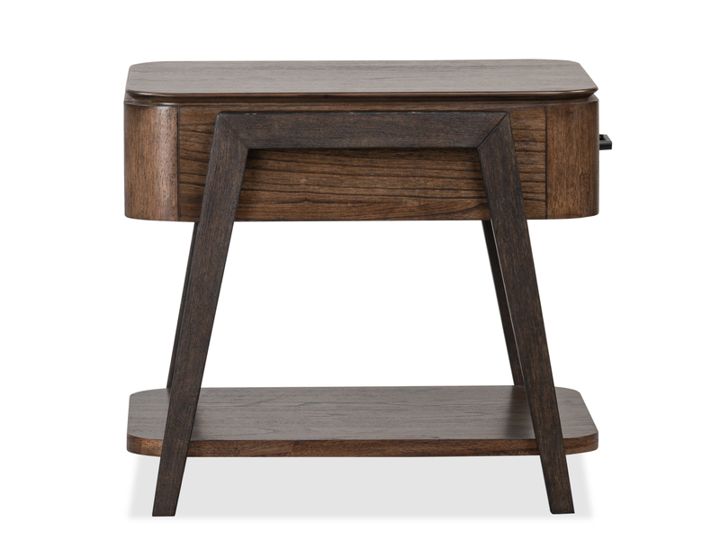 Table de bout Camdale de 22 po avec rangement - chocolat
