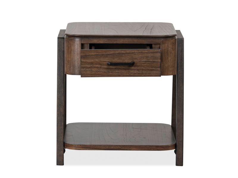 Table de bout Camdale de 22 po avec rangement - chocolat