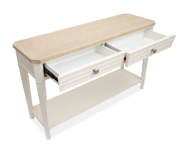 Table de salon Collins de 50 po avec rangement - bois de grève