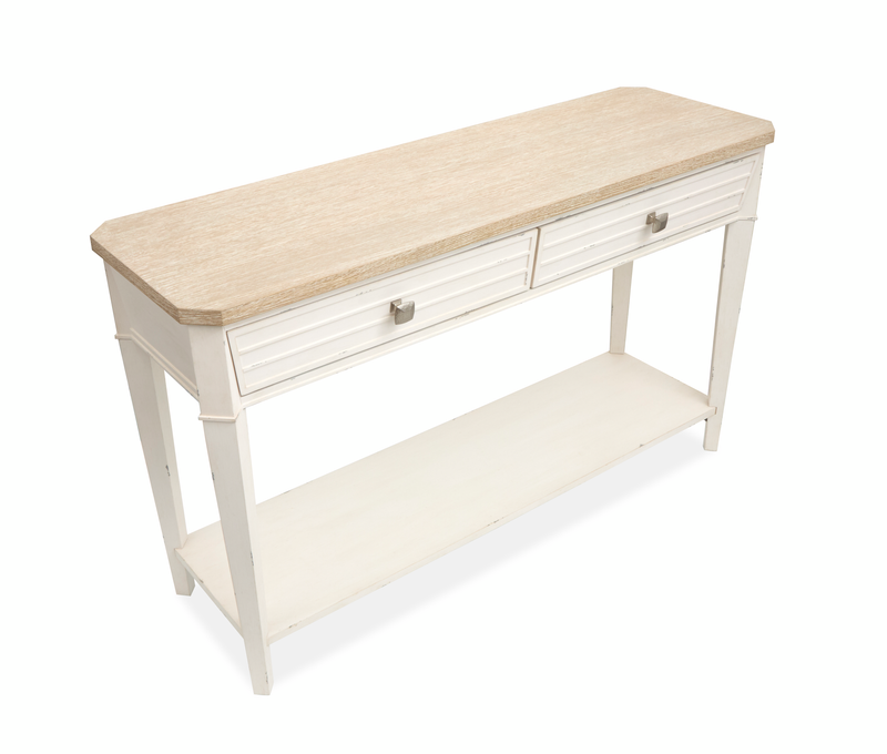 Table de salon Collins de 50 po avec rangement - bois de grève