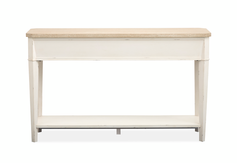 Table de salon Collins de 50 po avec rangement - bois de grève