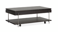 Table à café Corrall de 50 po avec dessus relevable et rangement - Briarsmoke foncé