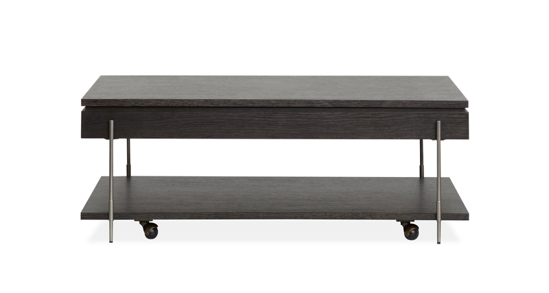 Table à café Corrall de 50 po avec dessus relevable et rangement - Briarsmoke foncé