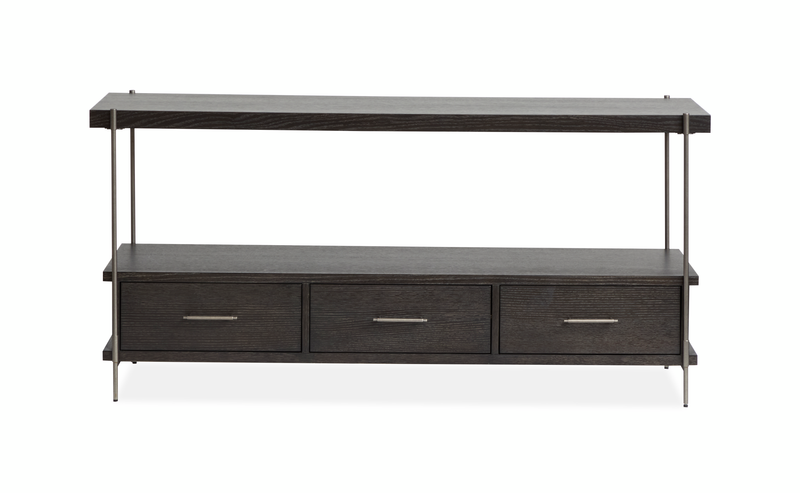 Table de salon Corrall de 60 po avec rangement - Briarsmoke foncé