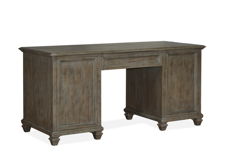 Bureau Gerrard de 66 po avec rangement - gris tourterelle