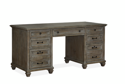 Gerrard 66" Desk with Storage - Dovetail Grey | Bureau Gerrard de 66 po avec rangement - gris tourterelle