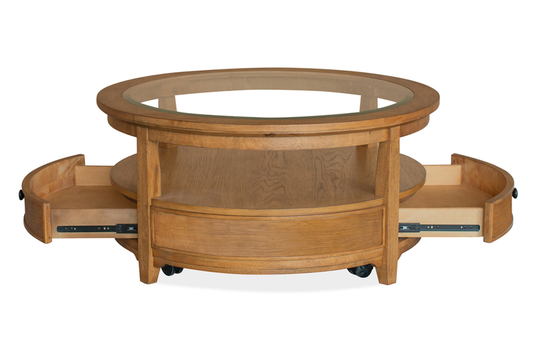Table à café Golding de 38 po avec rangement - brun miel