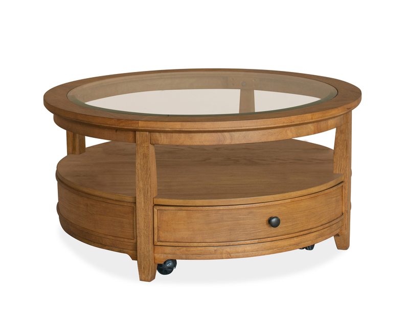 Table à café Golding de 38 po avec rangement - brun miel