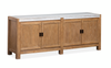 Console de couloir Grafton de 70 po avec dessus en marbre - brun sierra