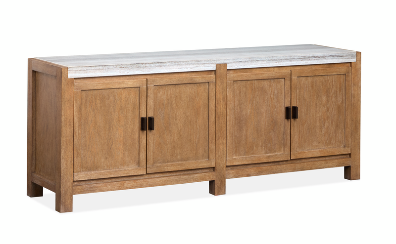 Console de couloir Grafton de 70 po avec dessus en marbre - brun sierra