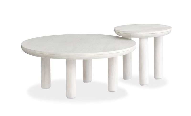 Ensemble de 2 tables d’appoint rondes Holton - perle 