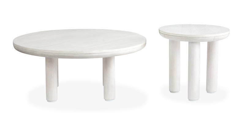 Ensemble de 2 tables d’appoint rondes Holton - perle 