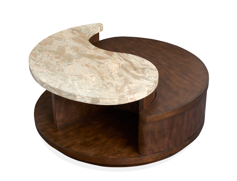 Table à café Jenkins de 40 po avec rangement - terre d’ombre brûlée 