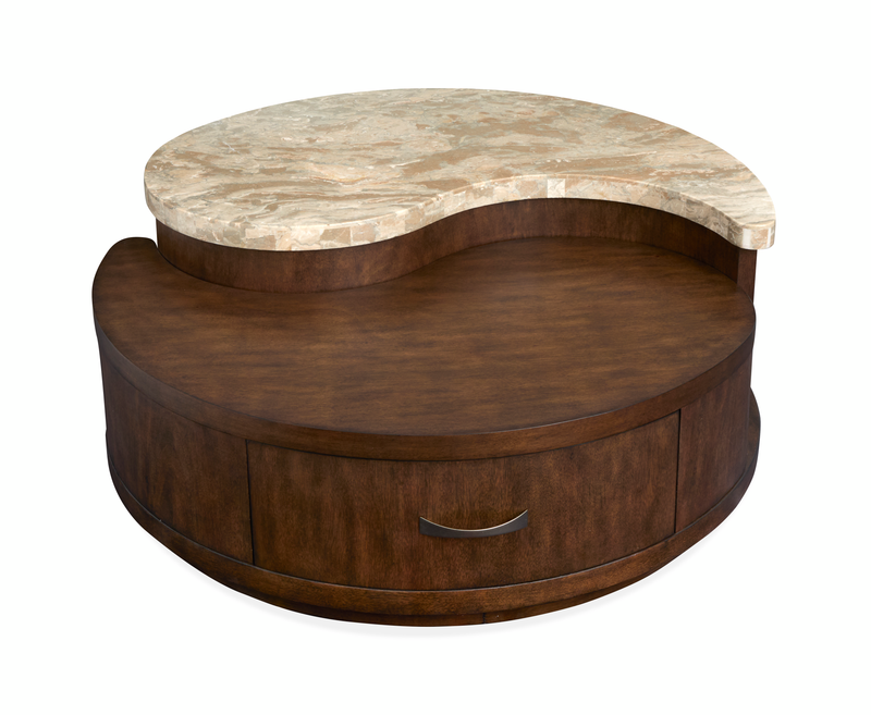 Table à café Jenkins de 40 po avec rangement - terre d’ombre brûlée 