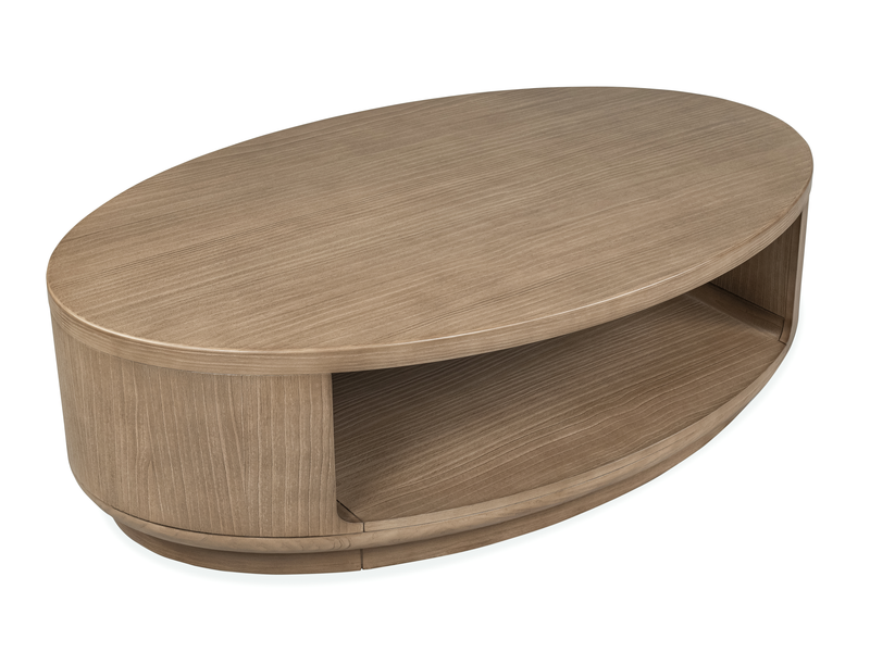 Table à café Poplar de 54 po avec rangement - brun château