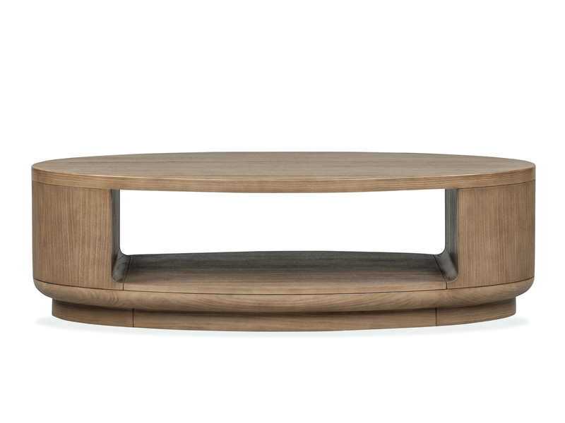 Table à café Poplar de 54 po avec rangement - brun château