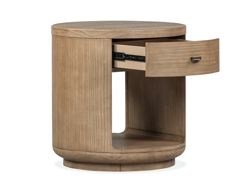 Table de bout Poplar de 24 po avec rangement - brun château