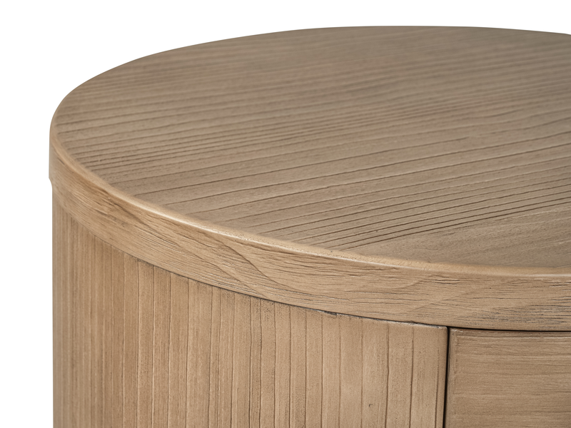 Table de bout Poplar de 24 po avec rangement - brun château