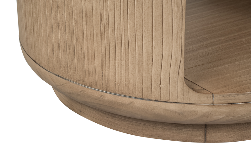 Table de bout Poplar de 24 po avec rangement - brun château