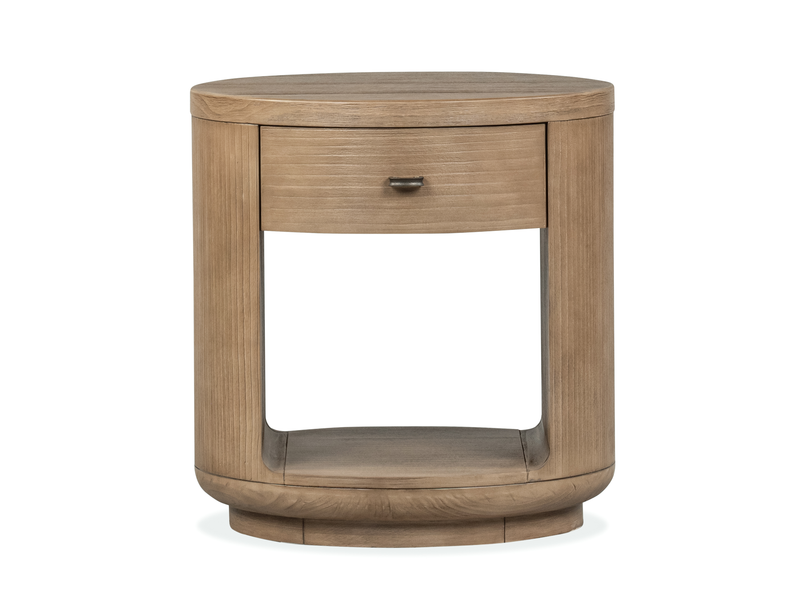 Table de bout Poplar de 24 po avec rangement - brun château