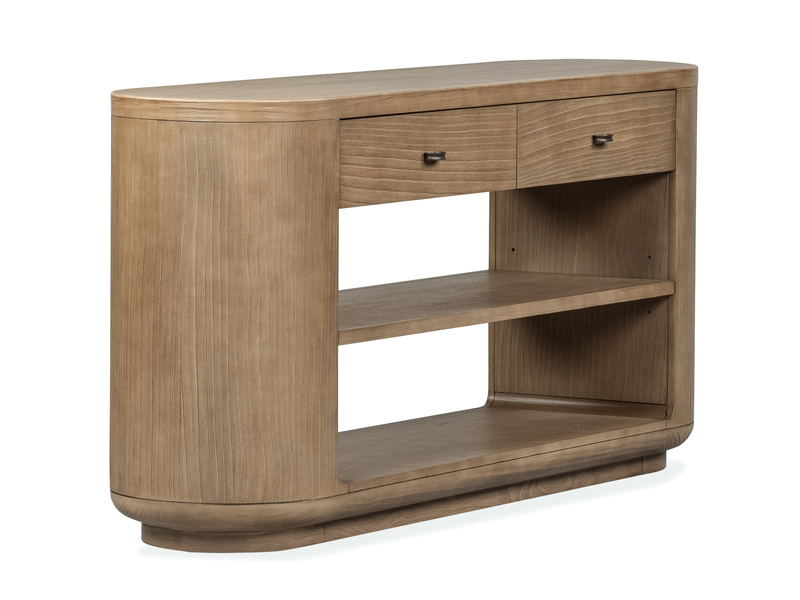 Table de salon Poplar de 64 po avec rangement - brun château