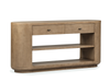 Table de salon Poplar de 64 po avec rangement - brun château