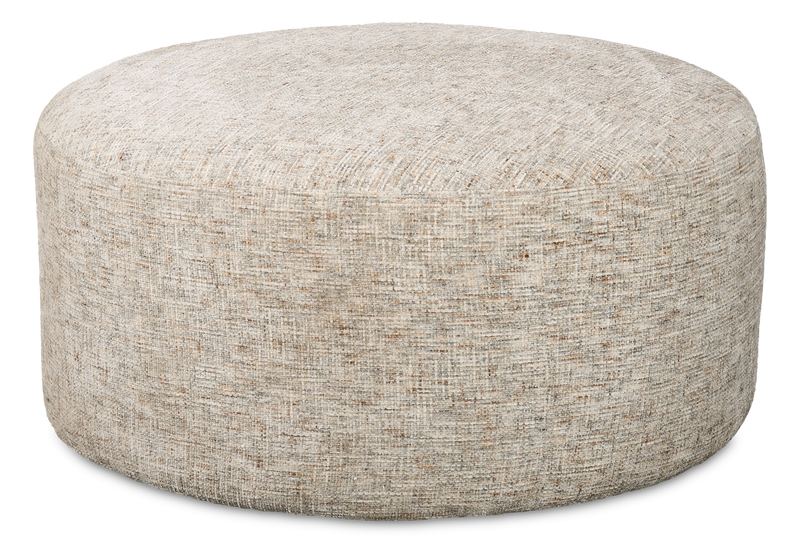 Pouf courbé personnalisable de Sofa Lab de 38 po fabriqué au Canada en tissu - tissu décoratif Rust
