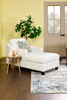 Made in Canada Sofa Lab Customizable 36" Fabric Accent Chaise with Wood Legs – Teddy Snow  | Fauteuil long d’appoint personnalisable de Sofa Lab de 36 po fabriqué au Canada en tissu avec pattes en bois - Teddy Snow
