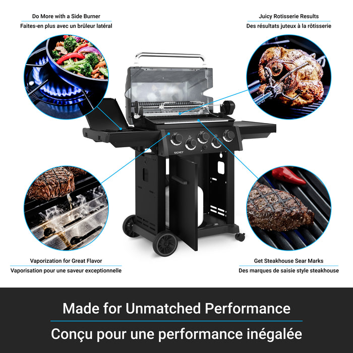 Broil King Signet 390 Shadow 3-bruleurs 40 000 BTU Barbecue a gaz propane - 844184