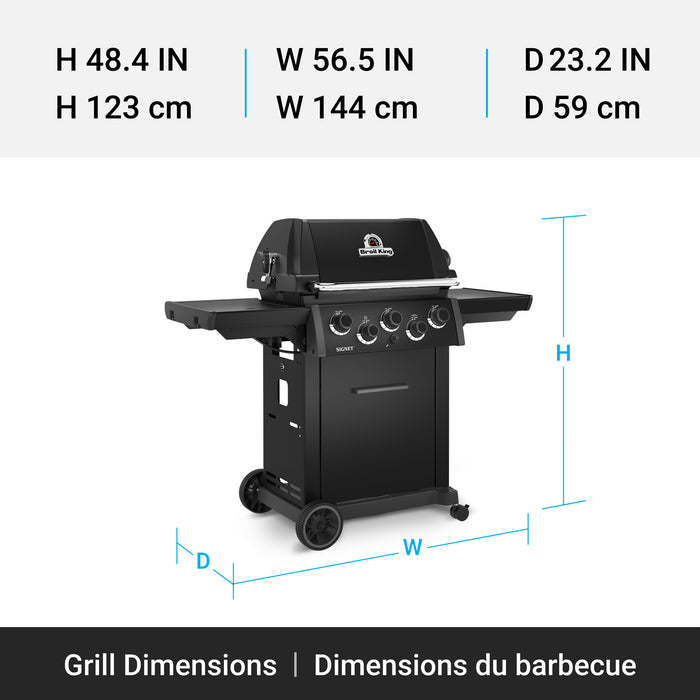 Broil King Signet 390 Shadow 3-bruleurs 40 000 BTU Barbecue a gaz naturel - 844187