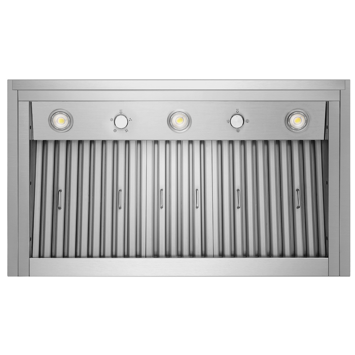 Hotte de cuisinière encastrée Victory de 36 po et de 900 pi3/min en acier inoxydable - Star-36