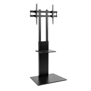 Socle de plancher TygerClaw pour téléviseur avec tablette d’équipement - noir
