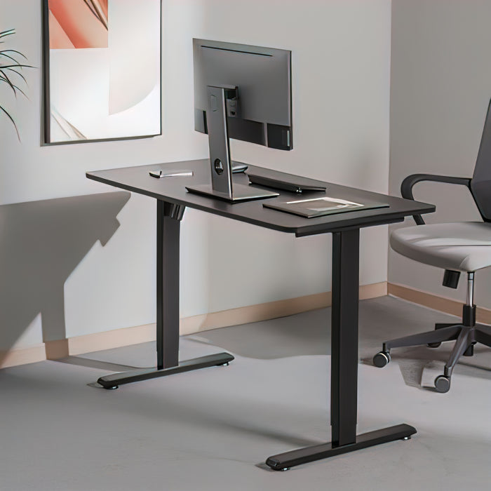 Bureau assis ou debout TygerClaw de 42 po à 2 étages - noir