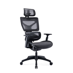 Fauteuil président ergonomique en mailles TygerClaw à dossier haut - noir