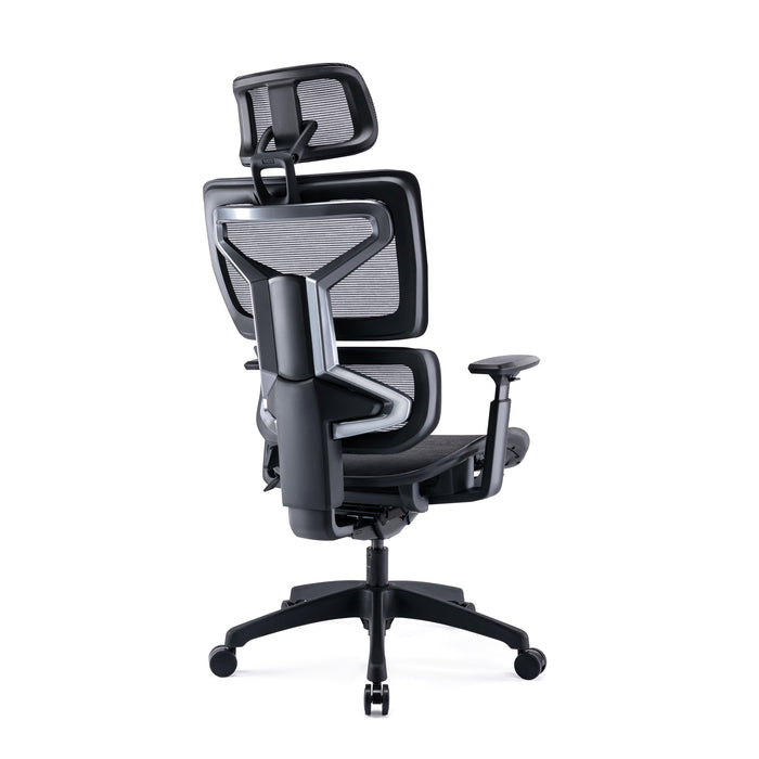 Fauteuil président ergonomique en mailles TygerClaw à dossier haut - noir