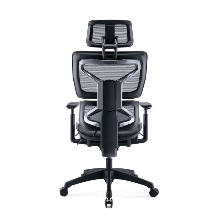 Fauteuil président ergonomique en mailles TygerClaw à dossier haut - noir
