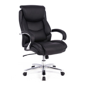 Fauteuil président large et haut TygerClaw à dossier haut - noir