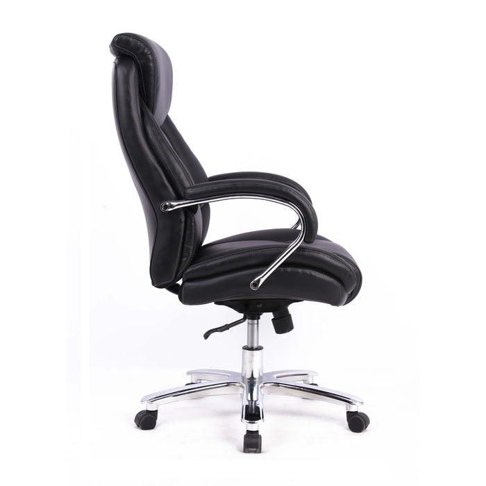 Fauteuil président large et haut TygerClaw à dossier haut - noir