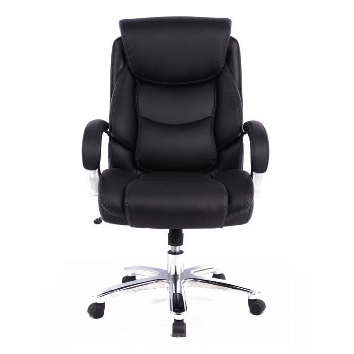 Fauteuil président large et haut TygerClaw à dossier haut - noir