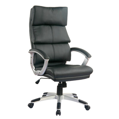 Tygerclaw 26" Executive High Back PU Leather Office Chair - Black|Fauteuil président TygerClaw à dossier haut en similicuir en polyuréthanne - noir