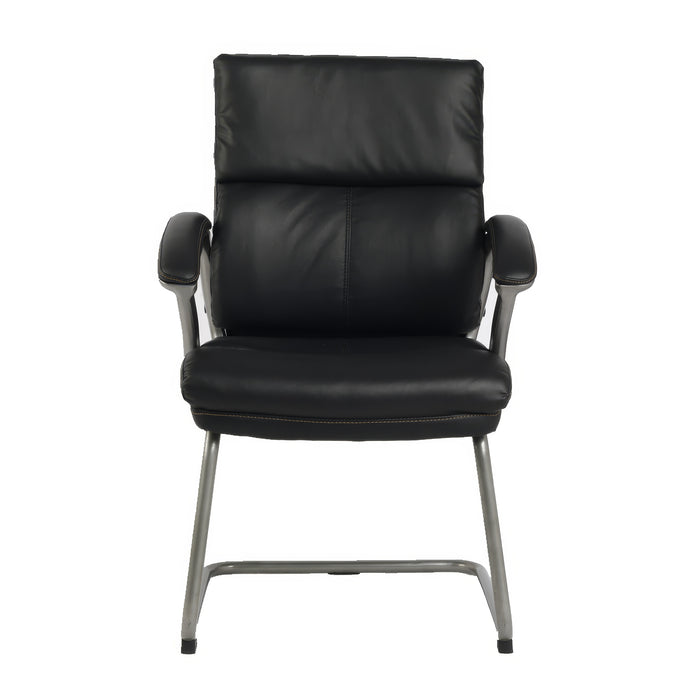 Chaise de bureau TygerClaw mi-dossier en similicuir en polyuréthanne - noire