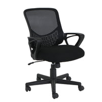 Fauteuil de bureau durable en mailles TygerClaw à dossier bas - noir