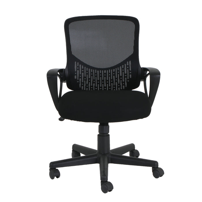 Fauteuil de bureau durable en mailles TygerClaw à dossier bas - noir